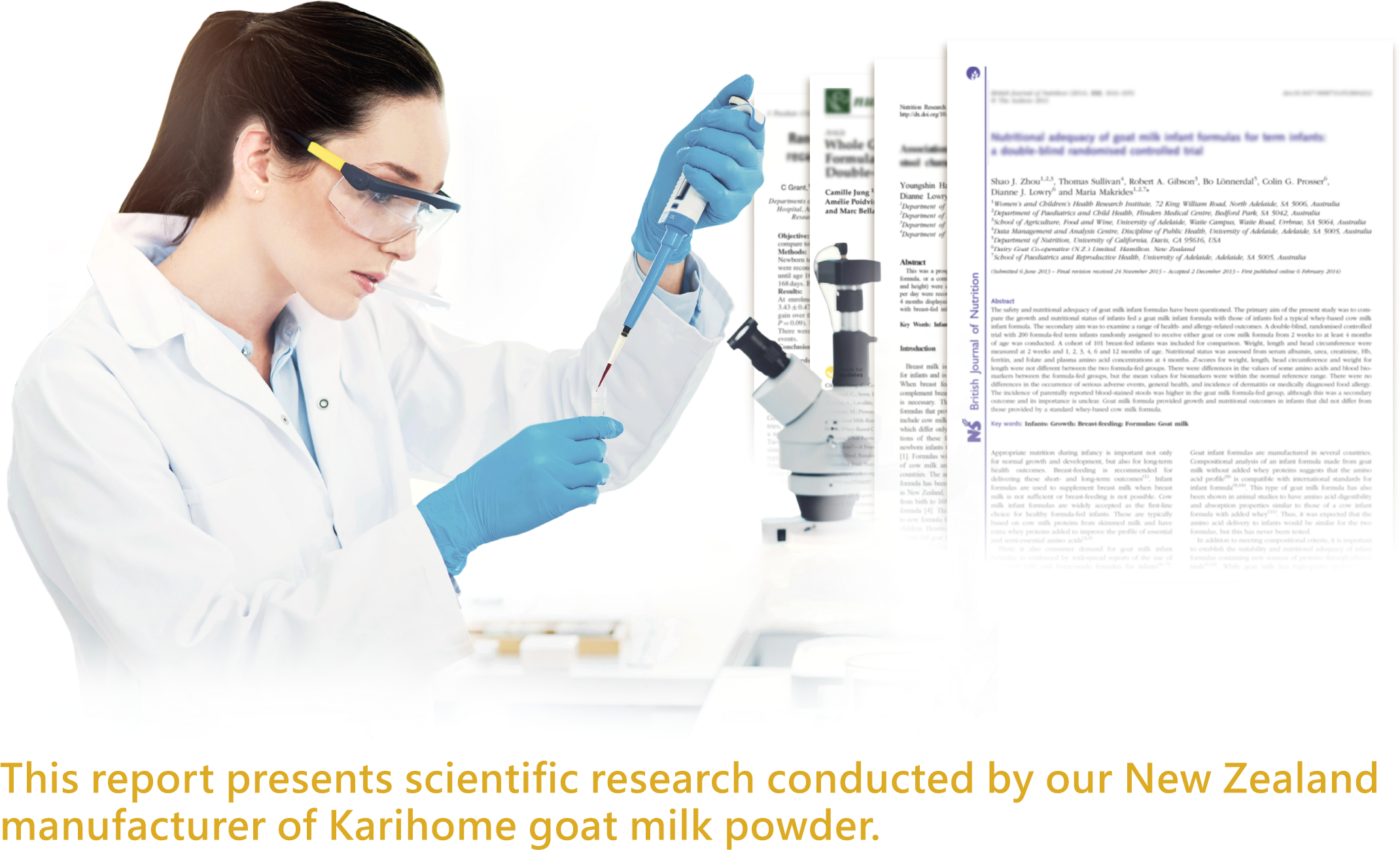 This report presents scientific research conducted by our New Zealand manufacturer of Karihome goat milk powder. 